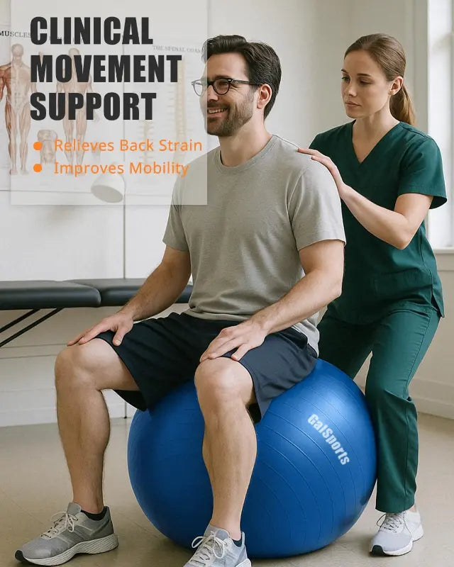 Anti-Burst Slip Resistant Stability Ball - Swiss Ball for Home Gym & Physical Therapy