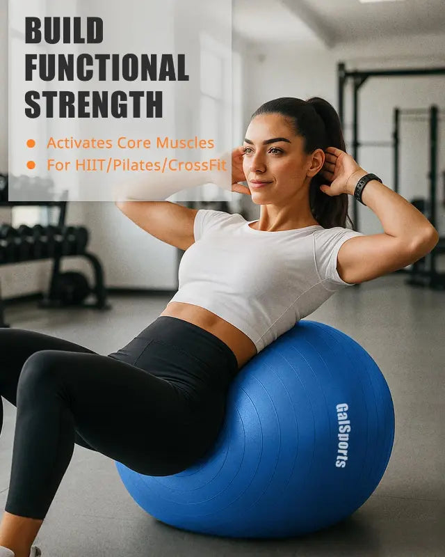 Anti-Burst Slip Resistant Stability Ball - Swiss Ball for Home Gym & Physical Therapy