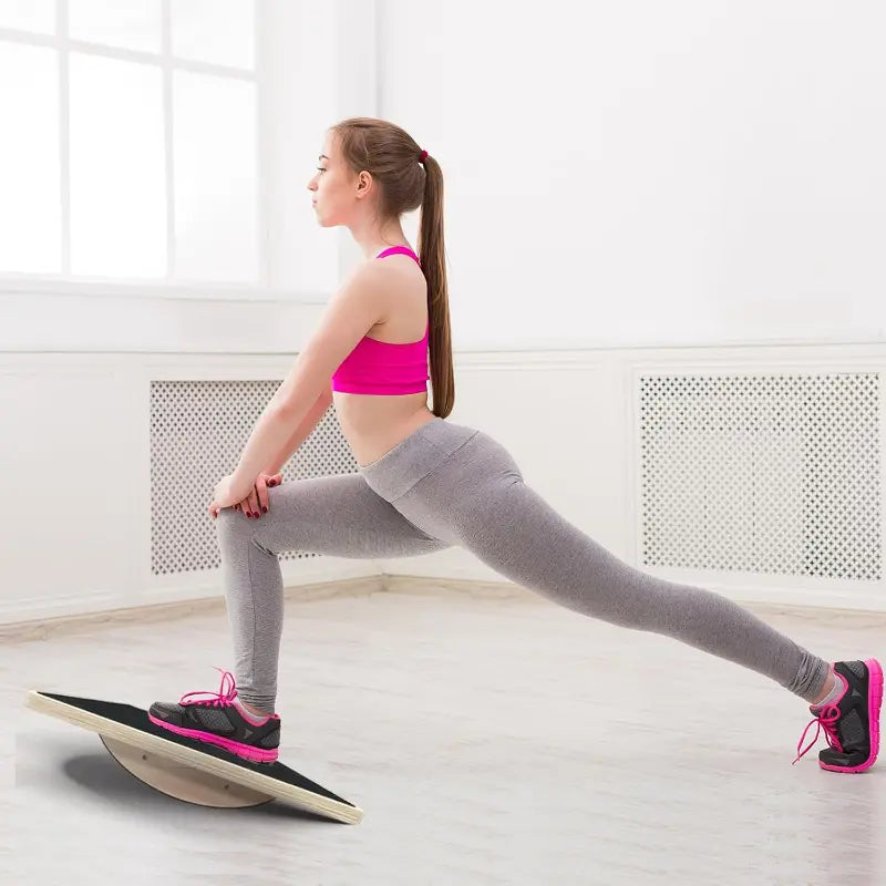 Balance Board Wobble Board Balance Boards for Adults Anti-Slip Wooden Balance Board for Physical Therapy & Core Strength, Ideal Balance Board for Standing Desk with Ankle Support