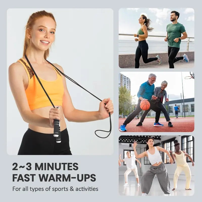 Jump Rope, Adjustable Digital Jump Rope with Calorie Counter, Ball Bearings & Alarm – Ideal for Fitness, Crossfit, Boxing, MMA, Gym – ctional Speed Skipping Rope
