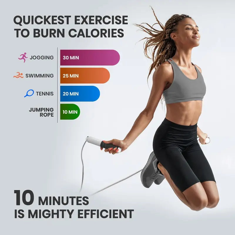 Jump Rope, Adjustable Digital Jump Rope with Calorie Counter, Ball Bearings & Alarm – Ideal for Fitness, Crossfit, Boxing, MMA, Gym – ctional Speed Skipping Rope
