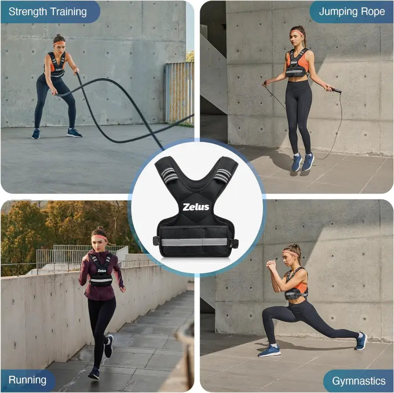 
Weighted Vest for Men and Women | 4-10Lb/11-20Lb/20-32Lb Vest with 6 Ironsand Weights for Home Workouts | Adjustable Body Weight Vest Exercise Set for Cardio and Strength Training
