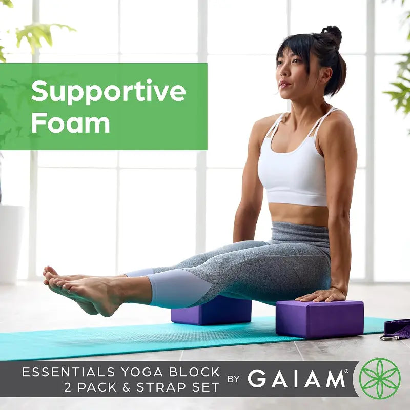 Yoga Block - Supportive Latex-Free Eva Foam - Soft Non-Slip Surface with Beveled Edges for Yoga, Pilates, Meditation - Yoga Accessories for Stability, Balance, Deepen Stretches